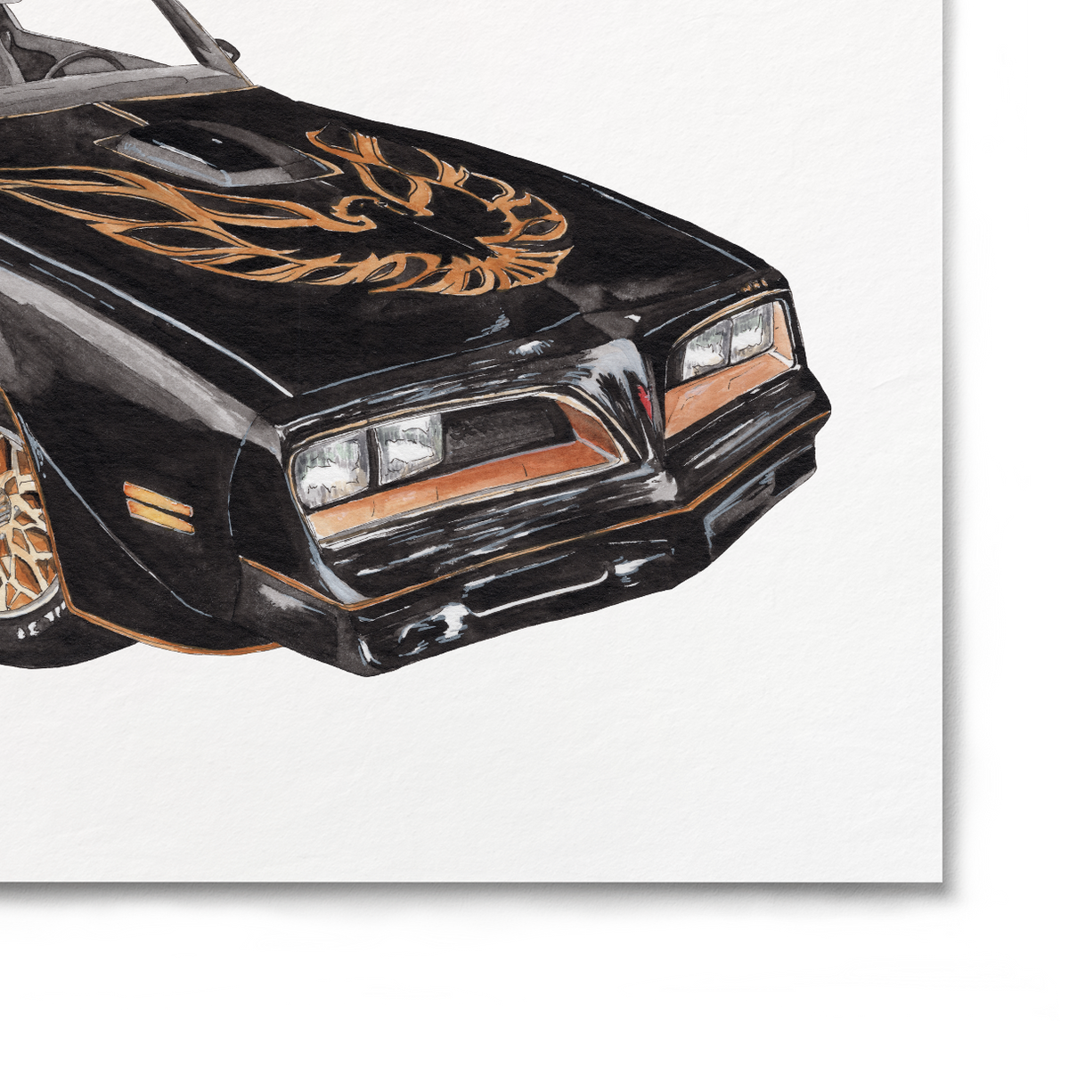 Vintage car illustration on a white background