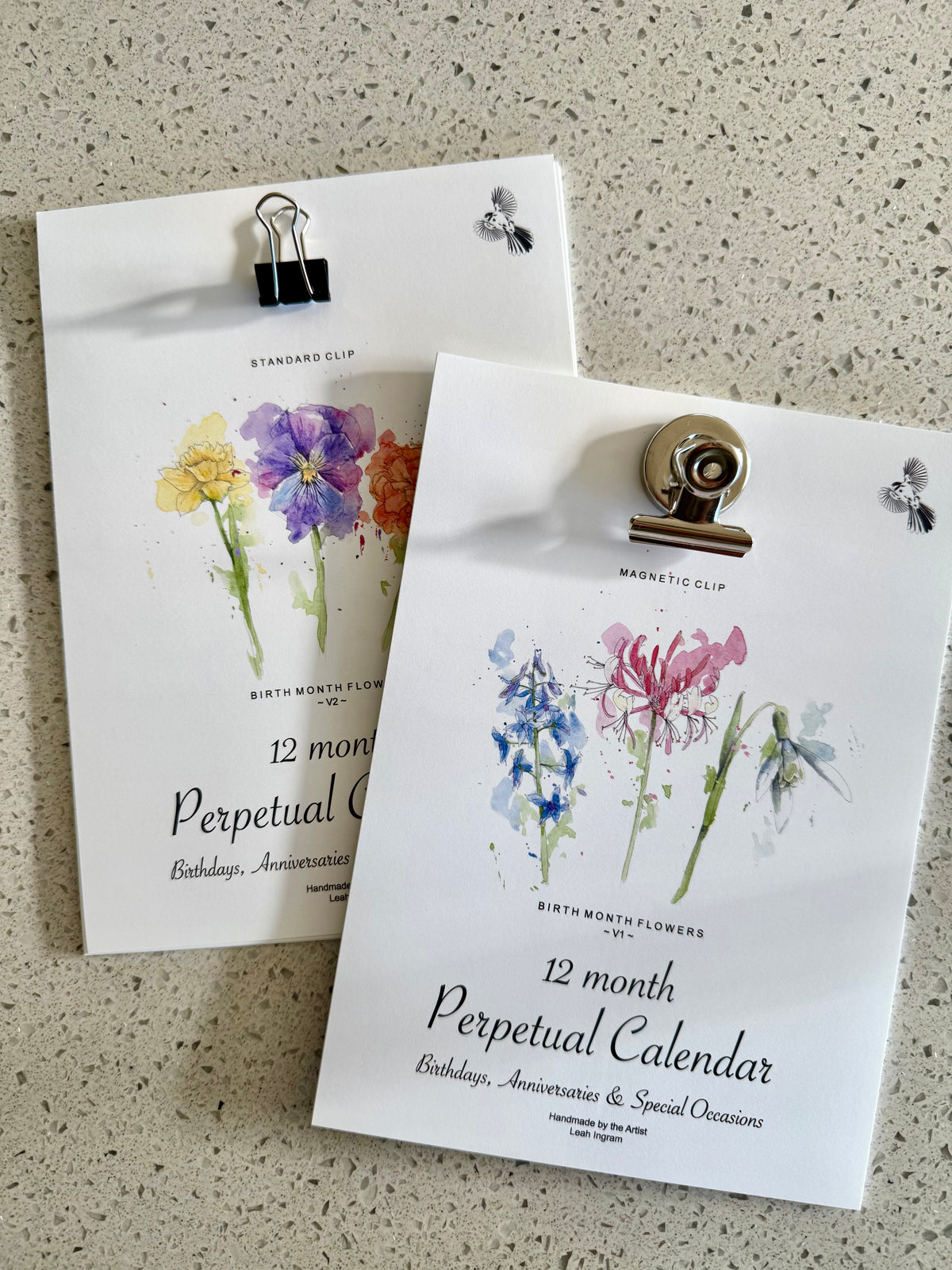 Perpetual Calendar Mini - V1 Birth Month Flowers