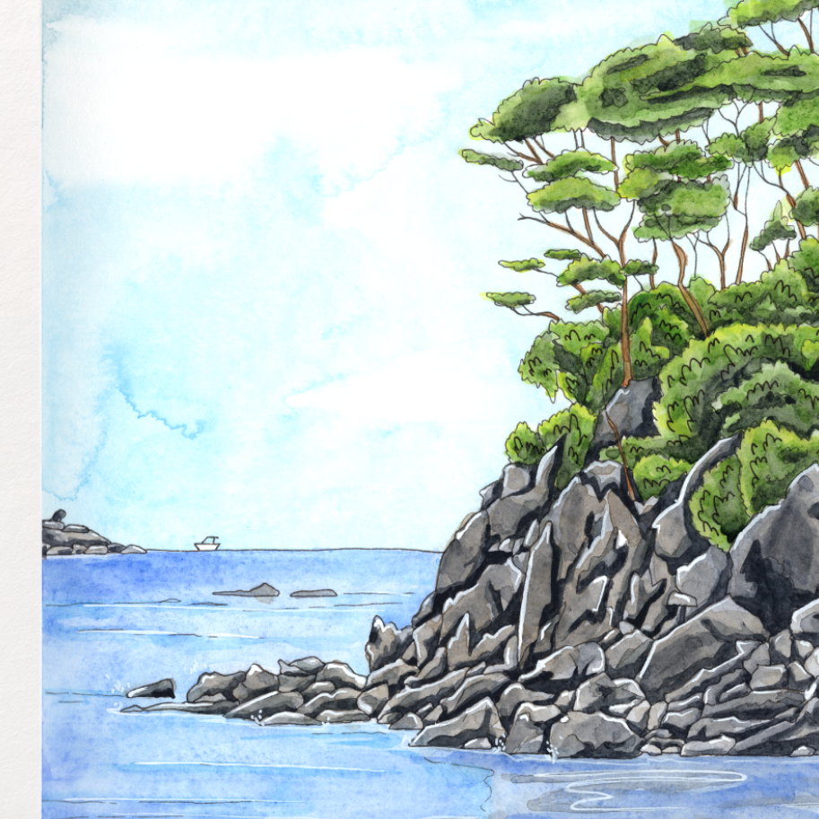 "Abel Tasman Rocks" Print