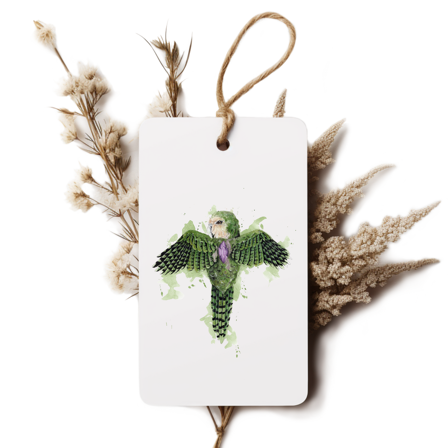 "Amythest Kākāpō" Gift Tag