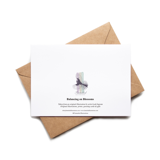 "Balancing on Blossoms" Greeting Card