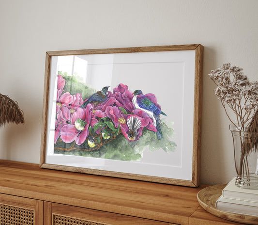 Balancing on Blossoms Print