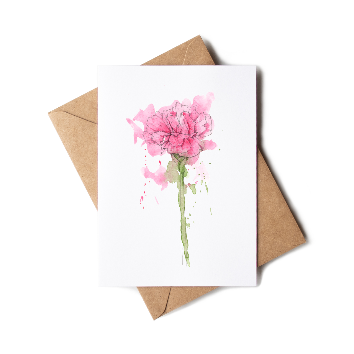 "Carnation" Greeting Card