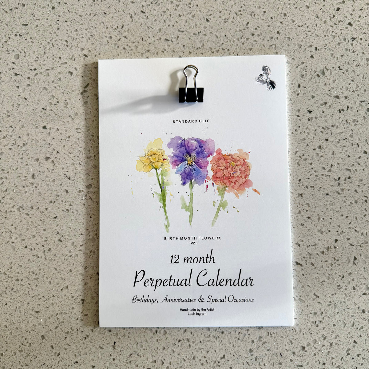 Perpetual Calendar Mini - V2 Birth Month Flowers