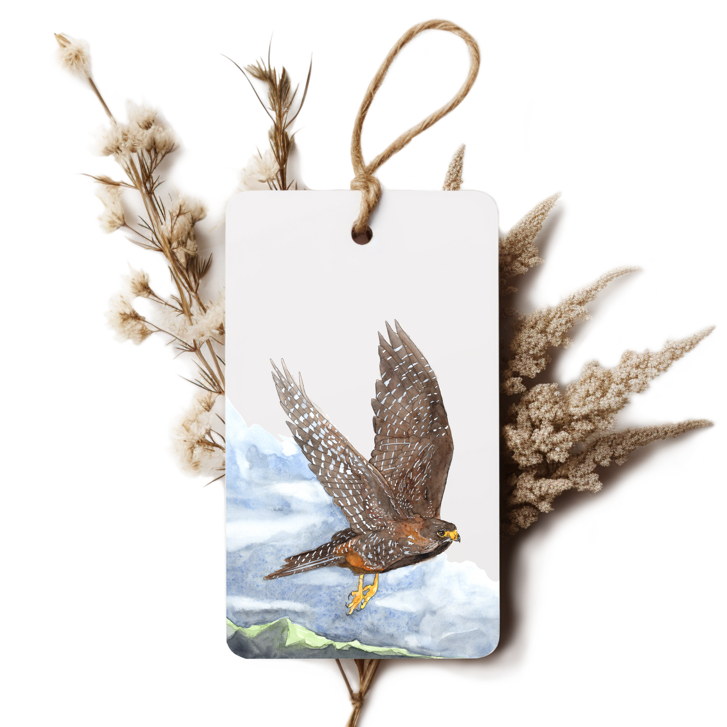 "Falcon in Flight" Gift Tag