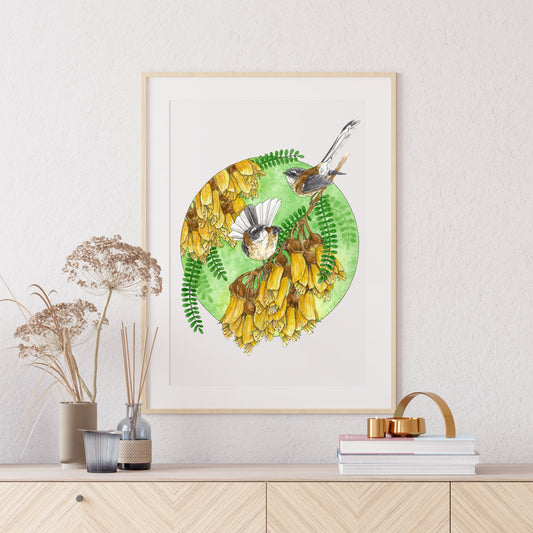 Fantailed Friends Print