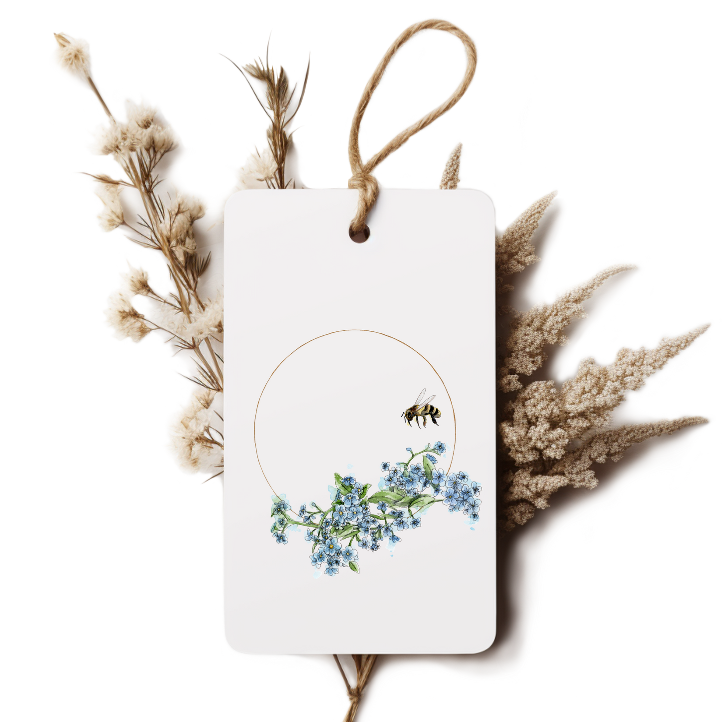 "Forget-me-not & Bee" Gift Tag