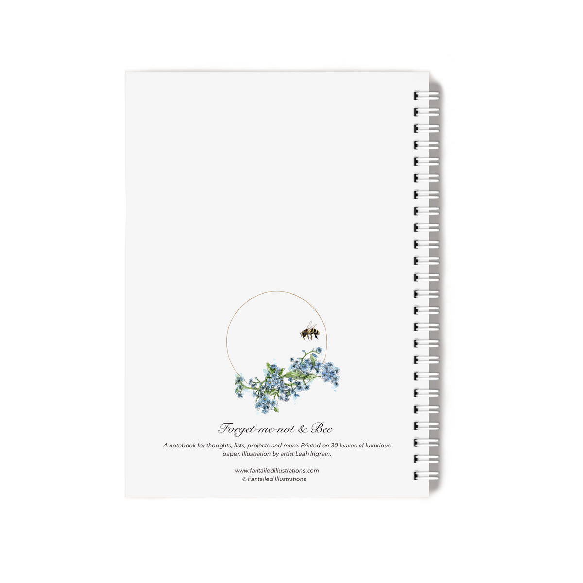 "Forget-me-not & Bee" Notebook