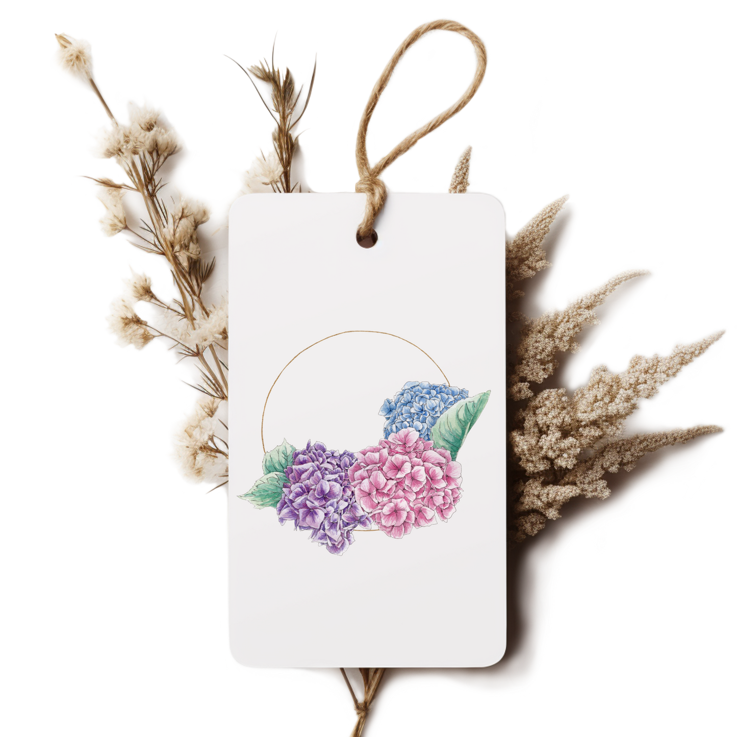 "Hydrangea Wreath" Gift Tag