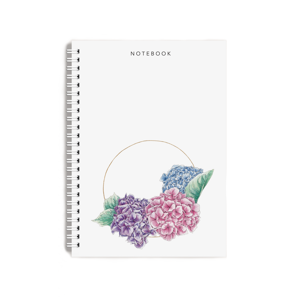"Hydrangea Wreath" Notebook