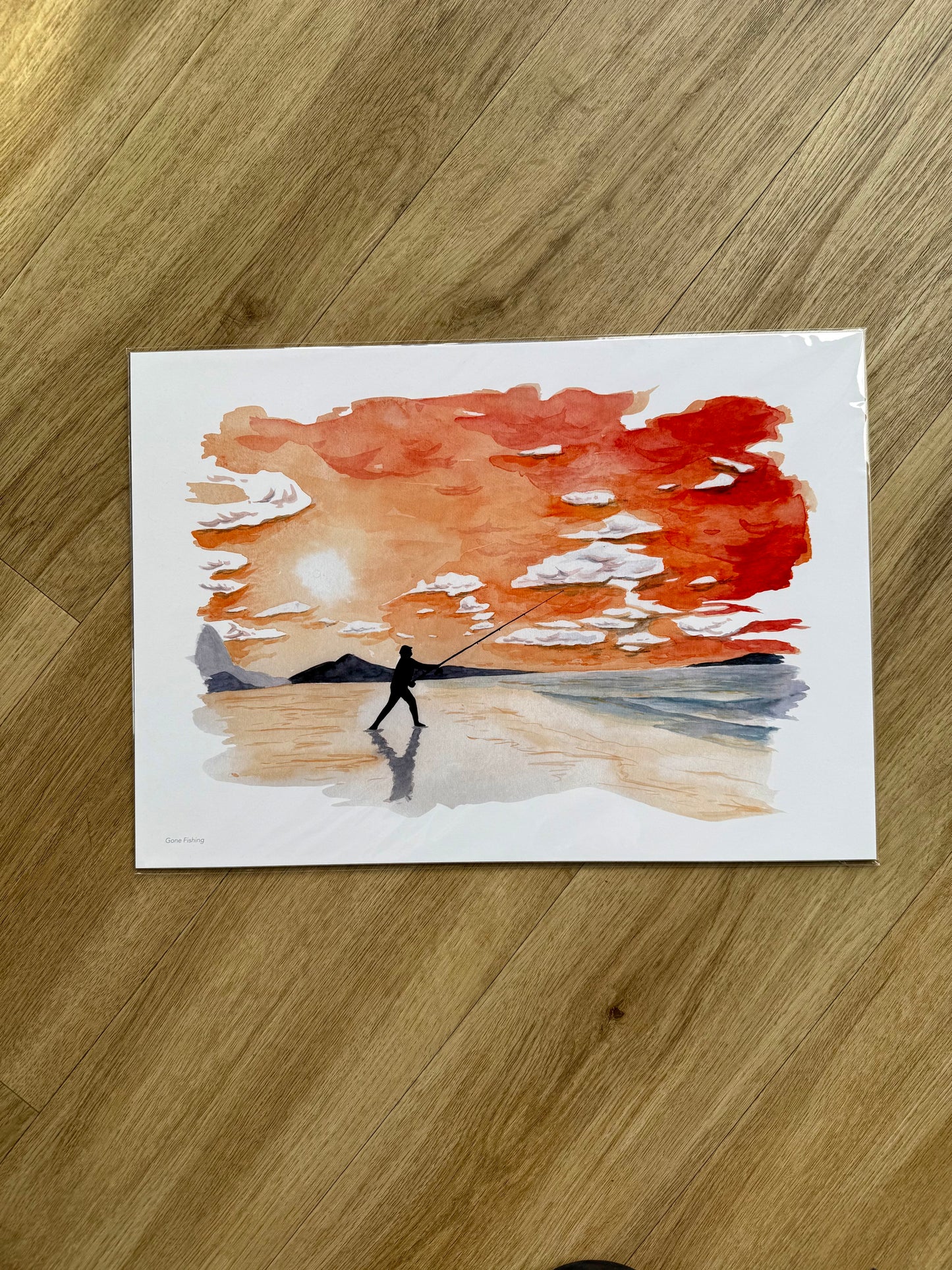 Gone Fishing Print A3