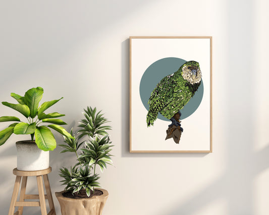 Kākāpō Print