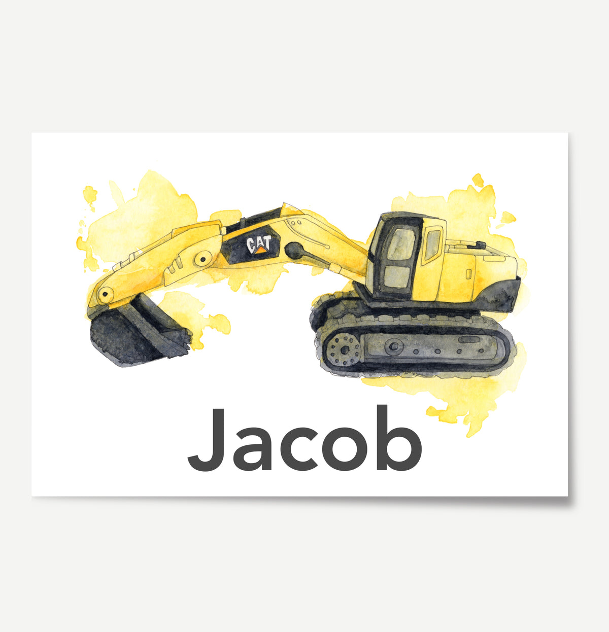 Excavator Custom Print