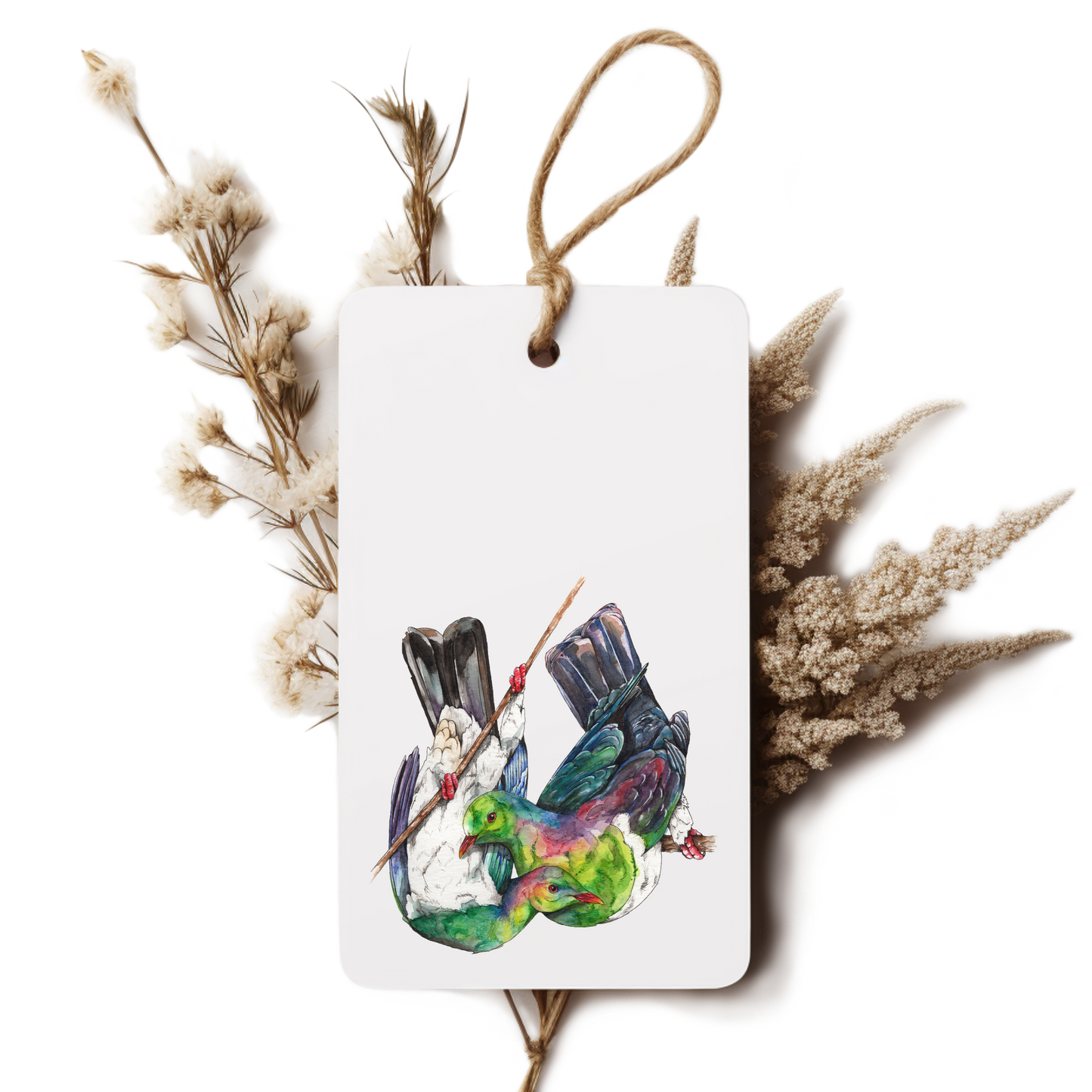 "Native Pair Kererū" Gift Tag