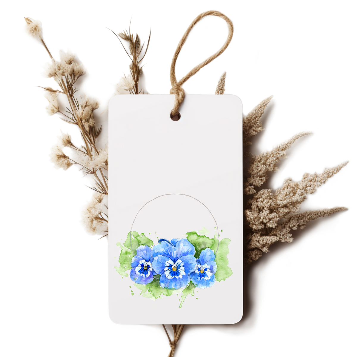 "Pansy Wreath" Gift Tag