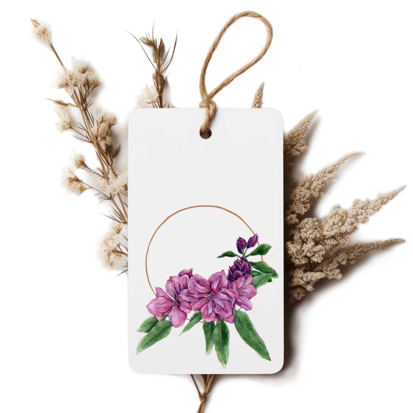 "Rhododendron Wreath" Gift Tag