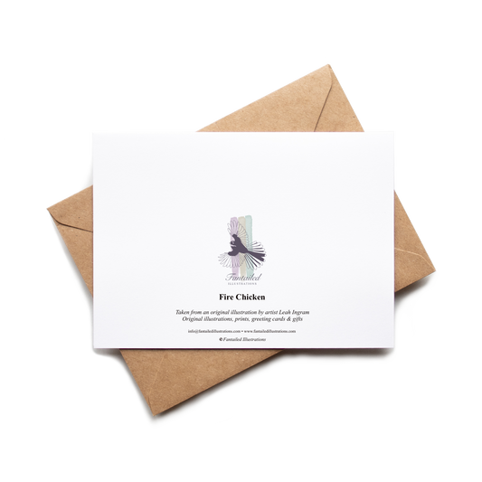 "Fire Chicken" Greeting Card