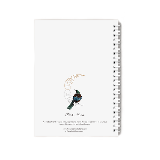 "Tūī & Moon" Notebook