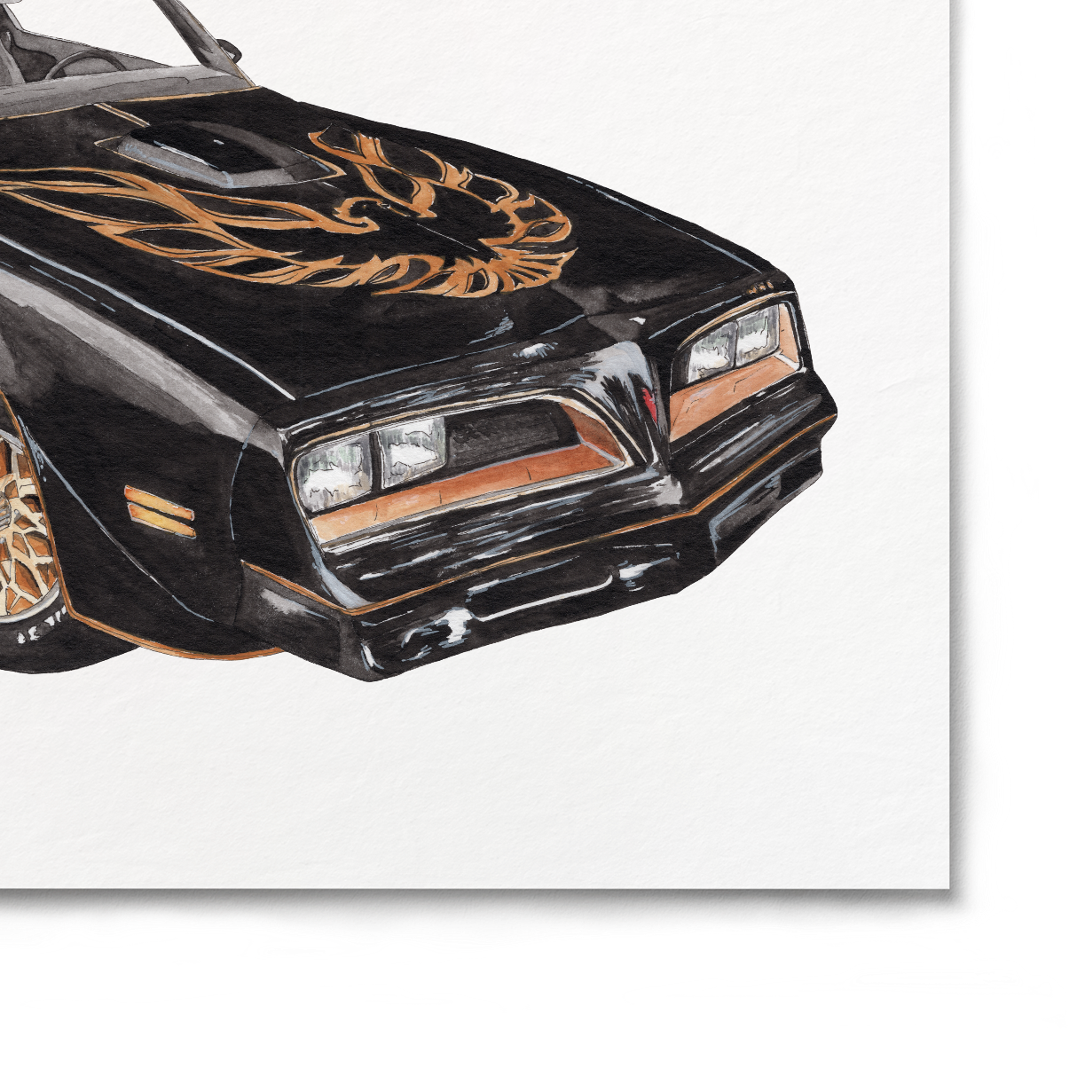 Vintage car illustration on a white background