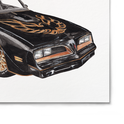 Vintage car illustration on a white background
