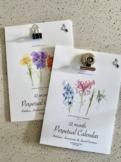 Perpetual Calendar Mini - V2 Birth Month Flowers
