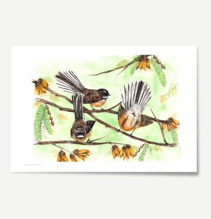 Dance of the Pīwakawaka Print