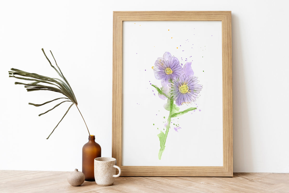 Abester Print Aster Print – Fantailed Illustrations