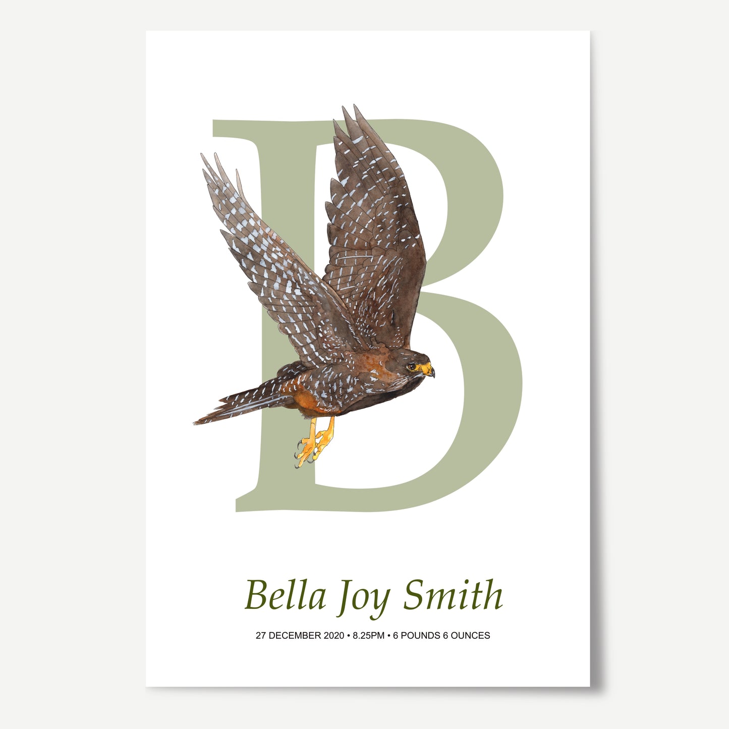 B Letter Custom Print