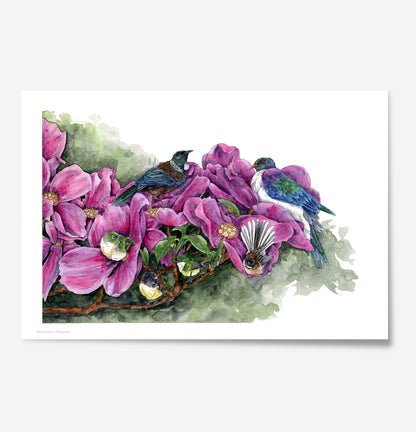 Balancing on Blossoms Print
