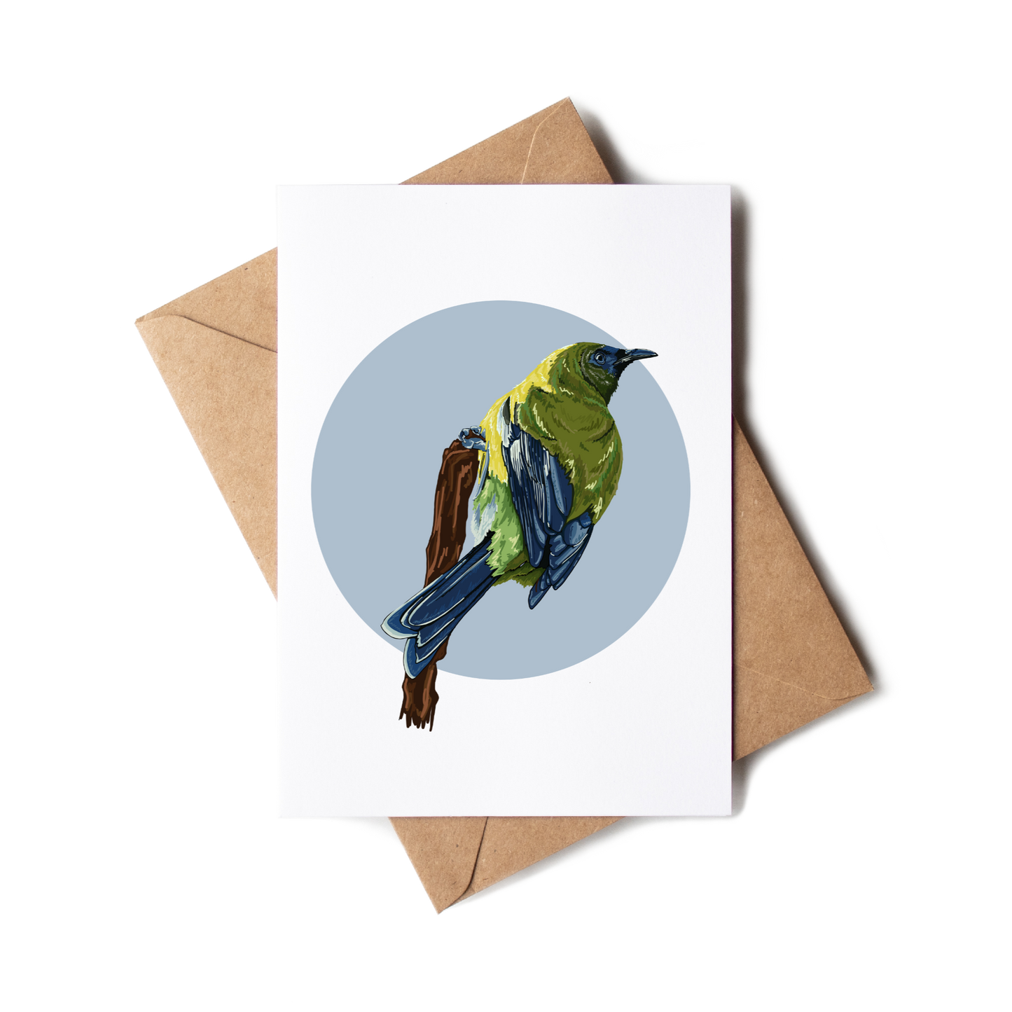 "Korimako in Blue" Greeting Card