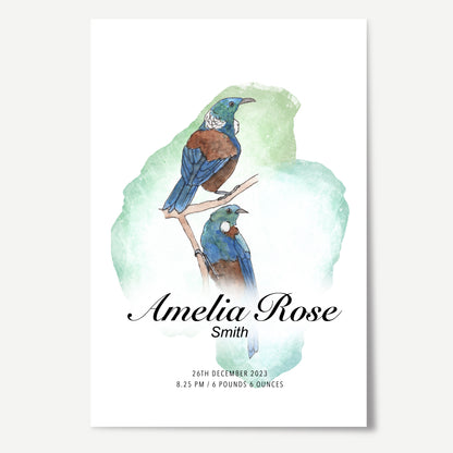 Tūi Birth Details Print