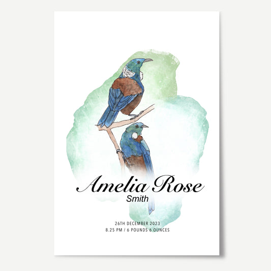 Tūi Birth Details Print