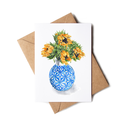 "Blue and Yellow" Greeting Card