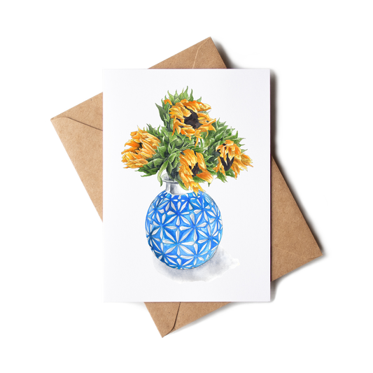 "Blue and Yellow" Greeting Card