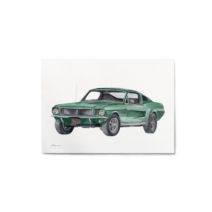 "Bullitt Mustang" Print
