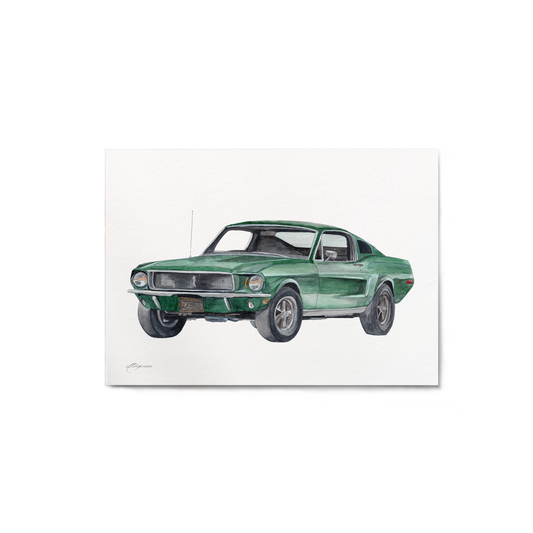 "Bullitt Mustang" Print