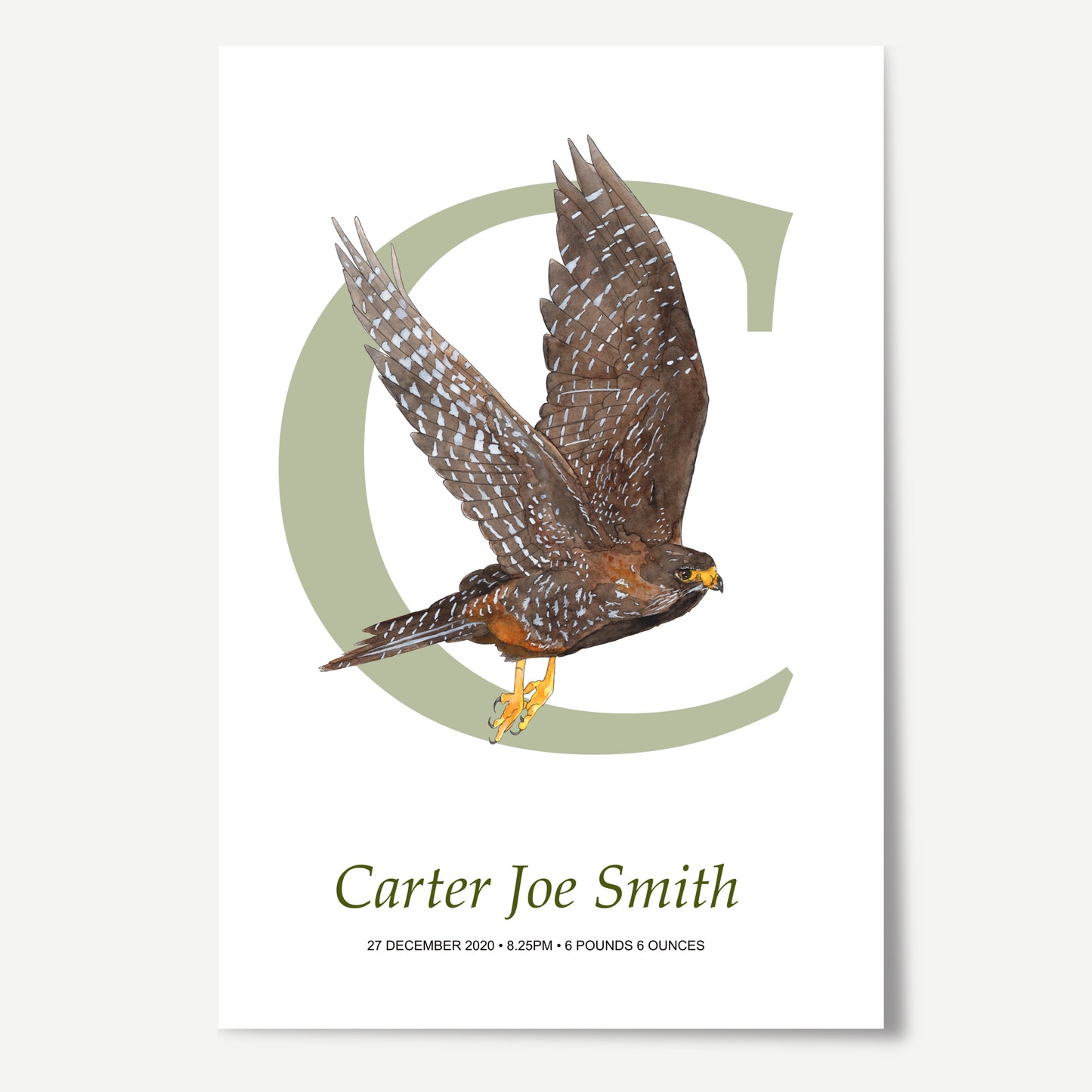 C Letter Custom Print