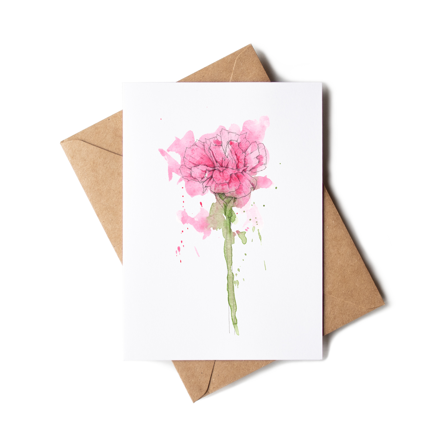 "Carnation" Greeting Card