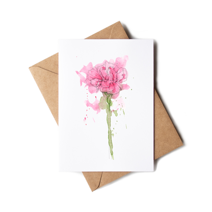 "Carnation" Greeting Card