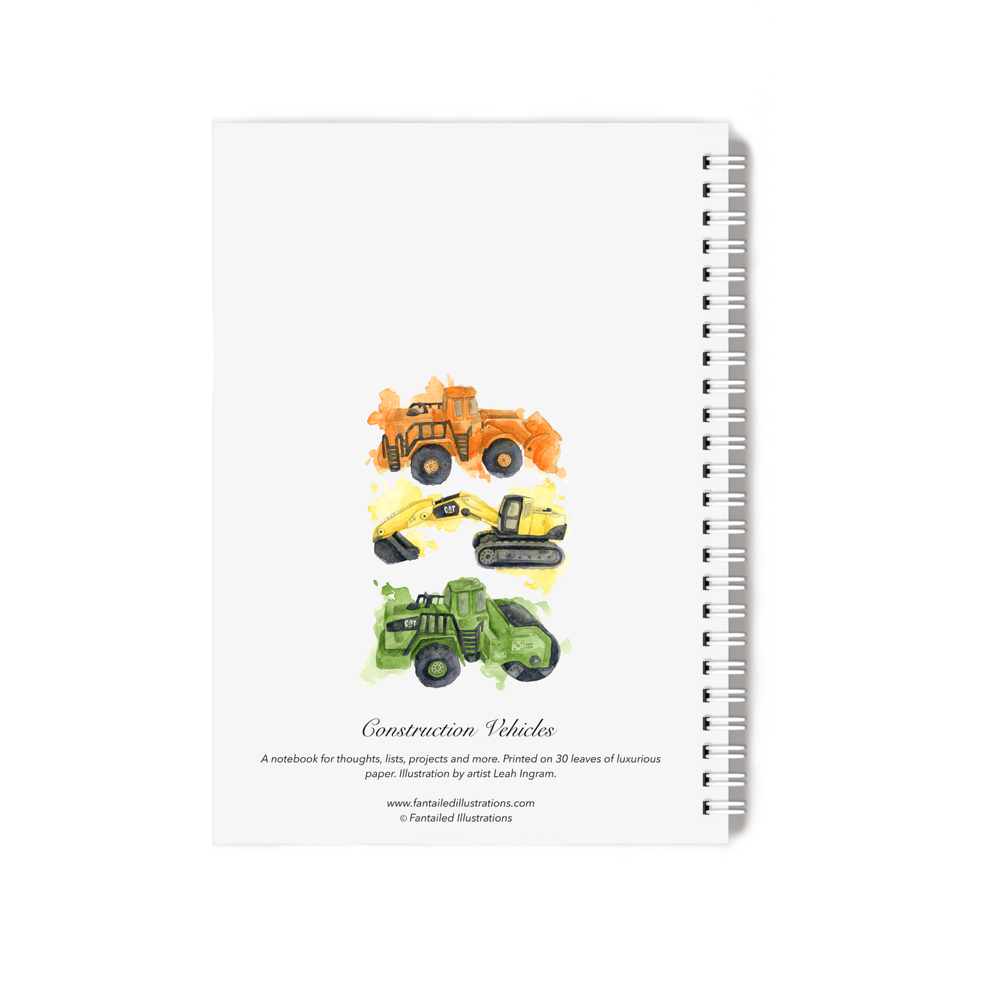 "Construction Vehicles" Notebook