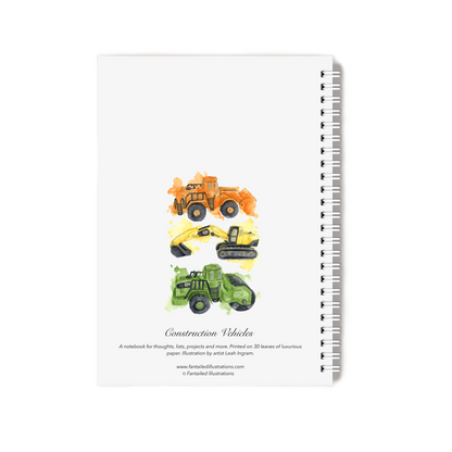 "Construction Vehicles" Notebook