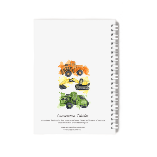"Construction Vehicles" Notebook