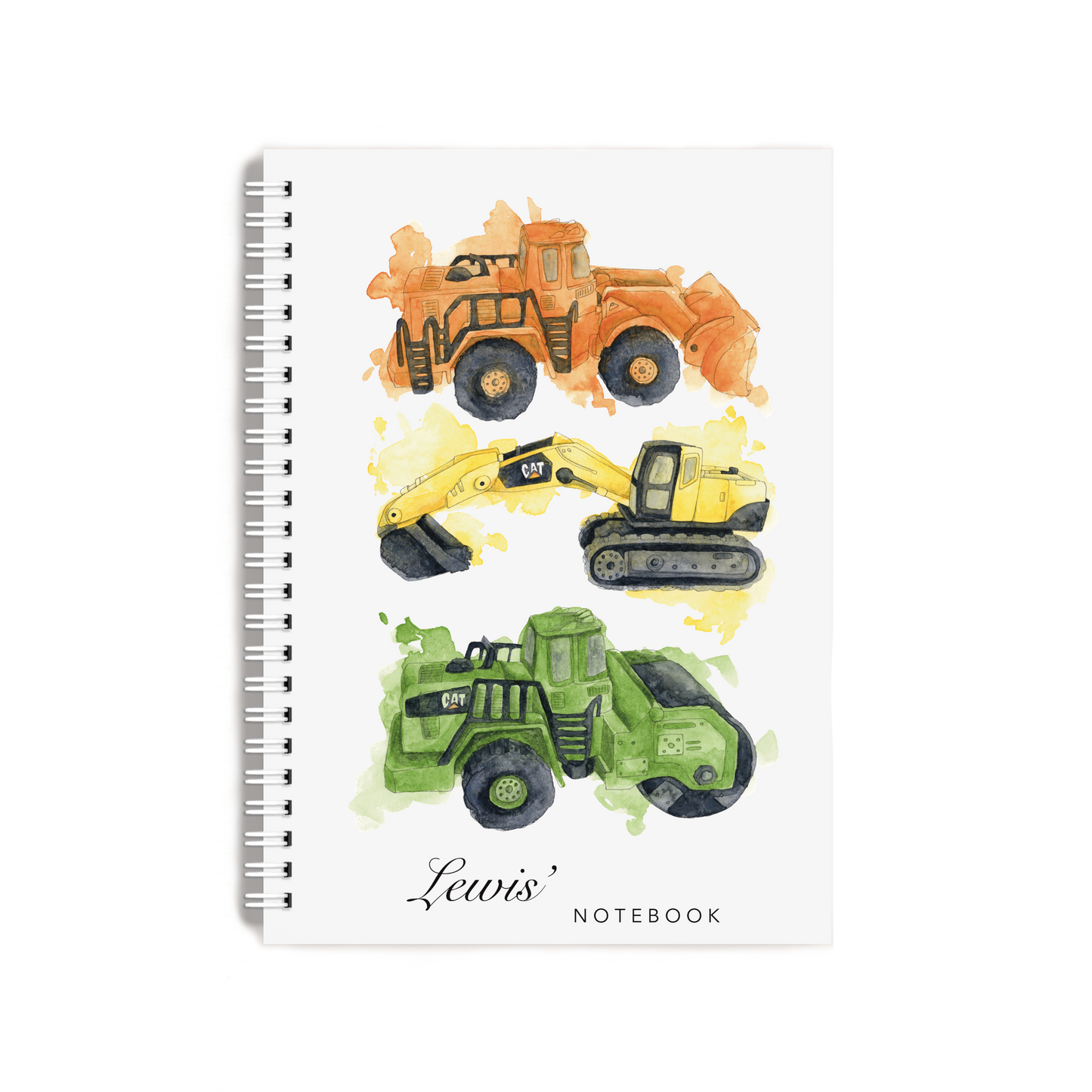 "Construction Vehicles" Notebook