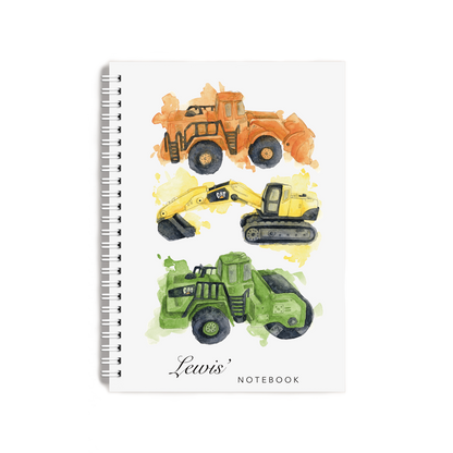 "Construction Vehicles" Notebook