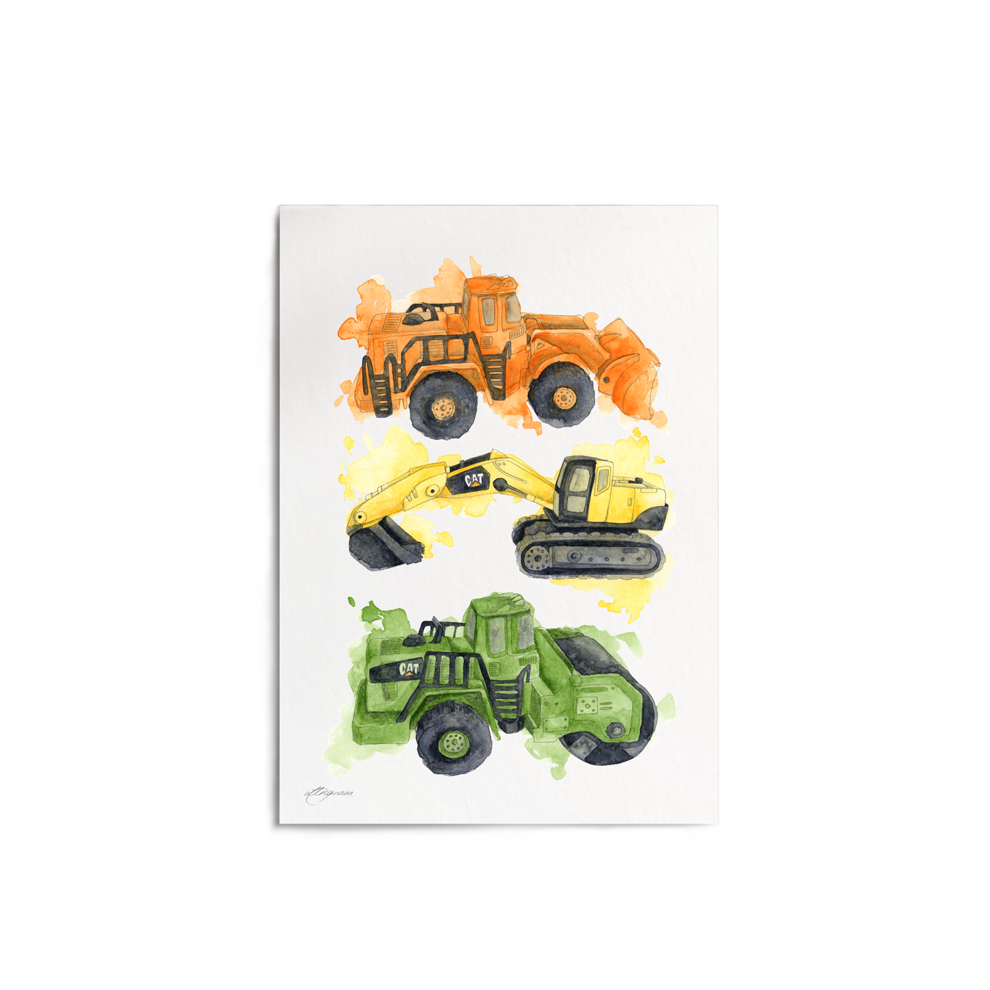 "Construction Vehicles" Print
