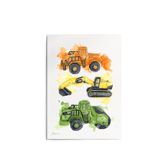 "Construction Vehicles" Print