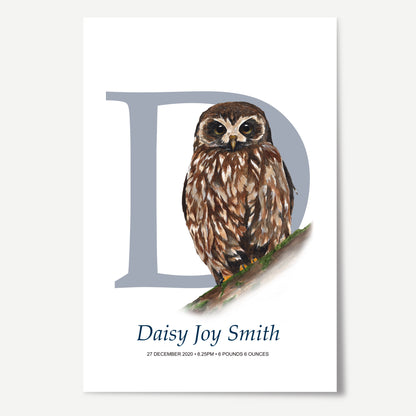 D Letter Custom Print