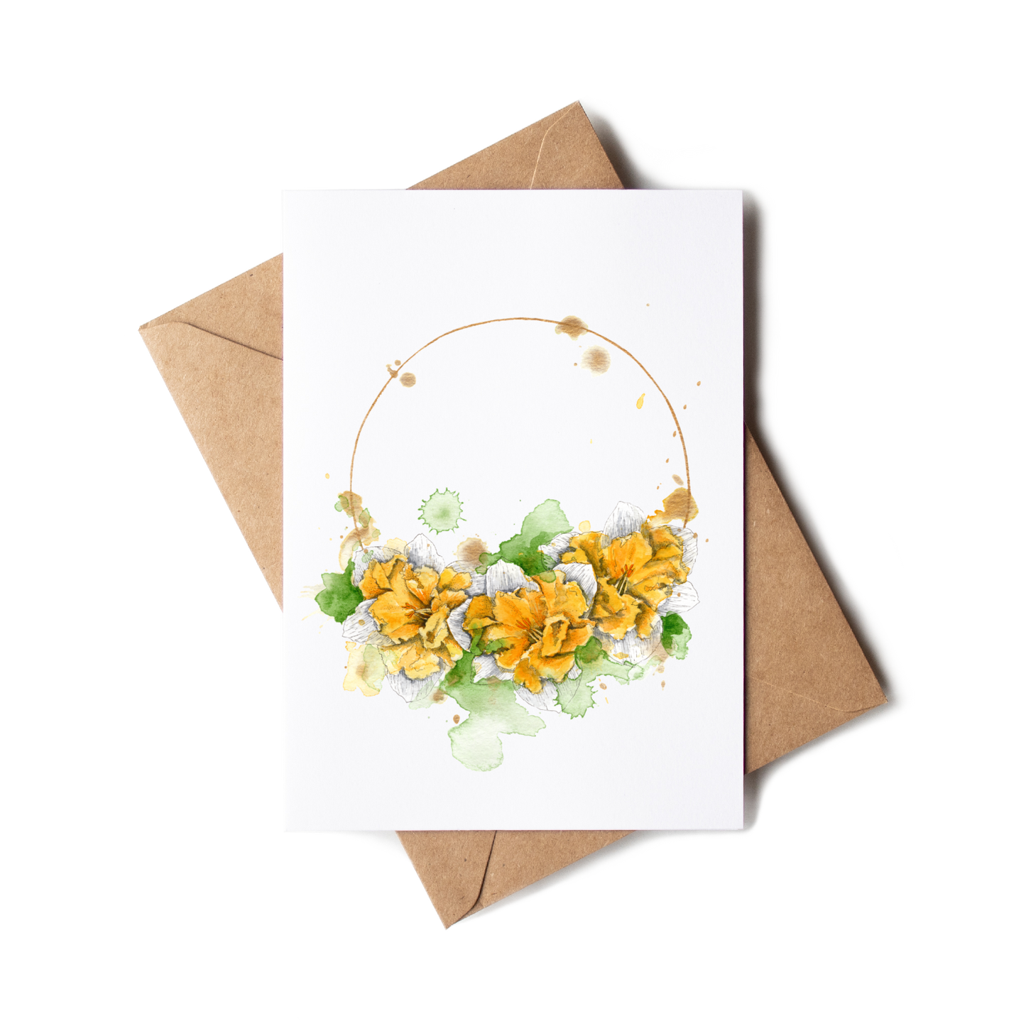 "Daffodil Chain" Greeting Card