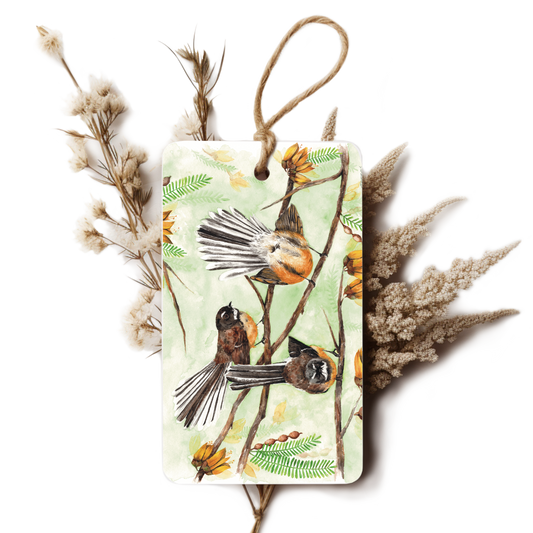 "Dance of the Pīwakawaka" Gift Tag