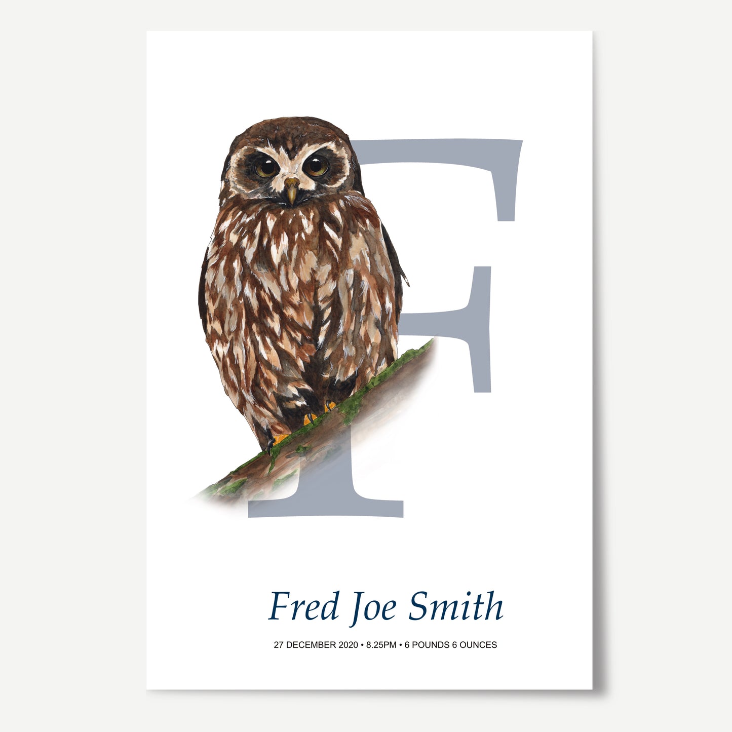 F Letter Custom Print